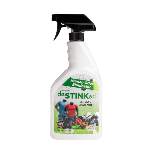 deSTINKed Human Odor Eliminator, Spray & Play Triple-Action Formula, 24oz, Made in USA