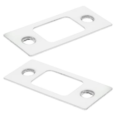 deadbolt strike plate 2Pcs Stainless Steel Deadbolt Cover Plate for Door Striker Replacement (2.24X0.98X0.04Inch)