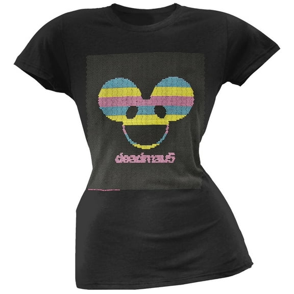 deadmau5 Women's Juniors Lite Bright Short Sleeve T Shirt