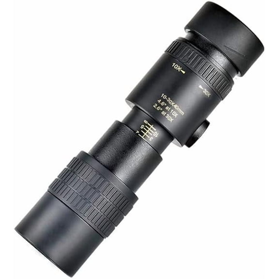 Monocular Telescope, 2026 Upgrade 10-30 x 25 HD Monoculars for Adults High Powered, Be used for Stargazing, Hunting, Black
