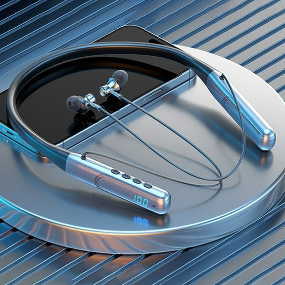 Open-Ear True Wireless Bluetooth Headphones with Microphone, Earbuds with Earhooks, Sweat Resistant, Fast Charging, 28HRS Playtime, Compatible with iPhone & Android