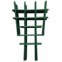 Small Trellis, 12" Stackable Plastic Plant Support for Climbing Potted Plants, Indoor/Outdoor Hoya Vines Pothos Houseplants (1pcs, Green)