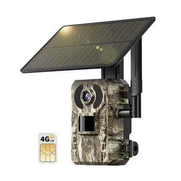 [dealsforyoudays] 4G LTE Solar Trail Cam – 2K Live Video, No Power Cord Required, WiFi Not Supported, Remote APP Controlled, WaterProof, Motion Activated, Night Vision, 4G Data Cellular Card Included