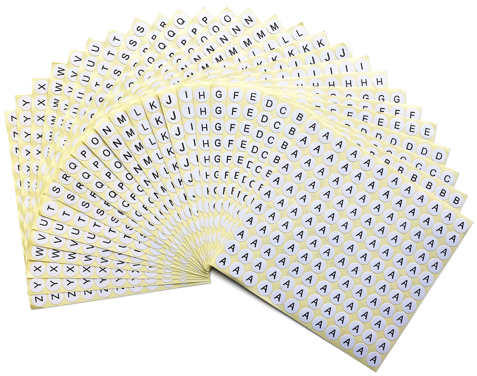 dealzEpic Alphabet Stickers of The Letter A to Letter Z Small Round Paper SelfAdhesive Peel