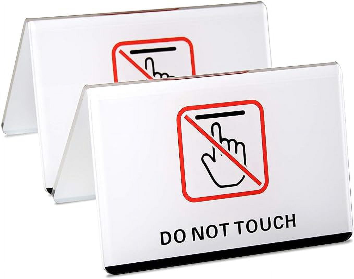 dealzEpic - Do Not Touch Table Top Sign | Clear White Acrylic Double ...
