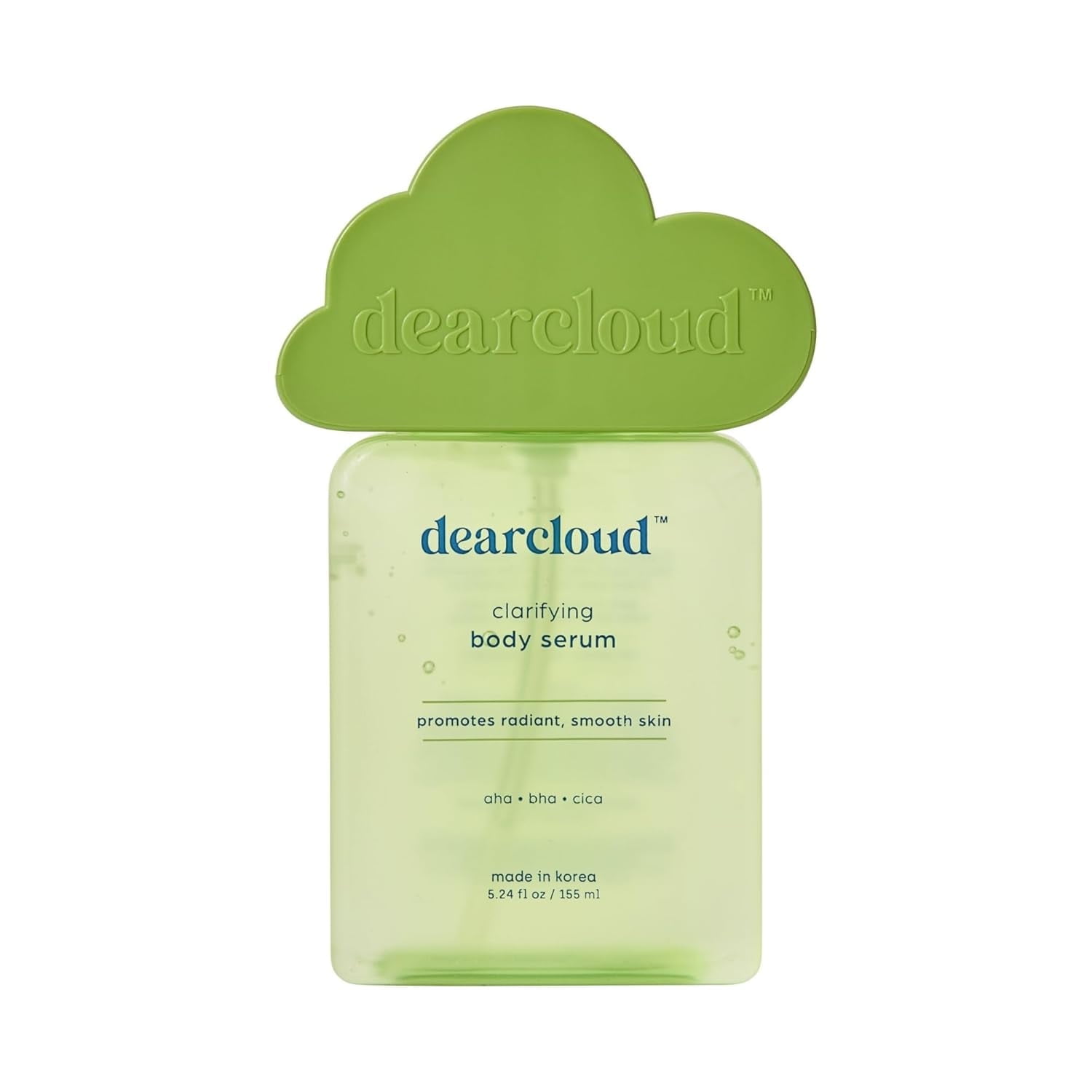 dearcloud Clarifying Body Serum – AHA, BHA, & Cica Korean Skincare for Radiant Skin (5.24 fl oz)