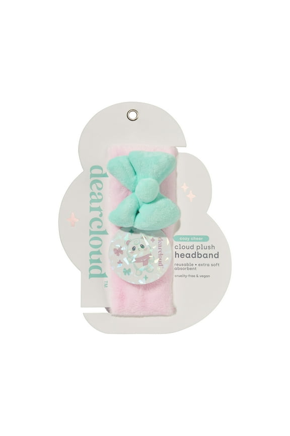 Cloud Plush Headband, Skincare Headband for Washing Face, Makeup, and Self Care (Cozy Cheer)