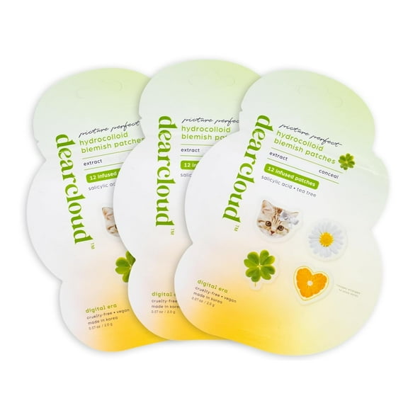 dearcloud Picture Perfect Hydrocolloid Blemish Patches  Pimple Patches for Face, Blemish Support  Korean Skincare  Picture Perfect: Digital Era (36 Count)