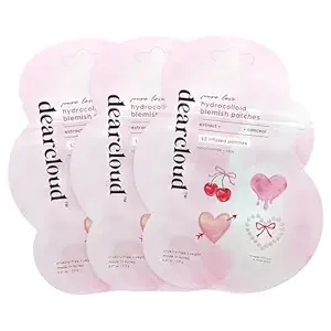 dearcloud Pure Love Hydrocolloid Blemish Patches – Pimple Patches for Face, Blemish Support – Korean Skincare – Pure Love (36 Count)