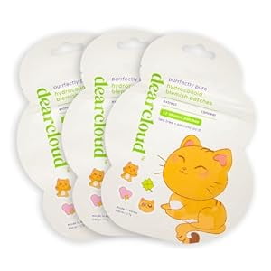 dearcloud Purrfectly Pure Hydrocolloid Blemish Patches  Pimple Patches for Face, Blemish Support  Korean Skincare  Purrfectly Pure (36 Count)