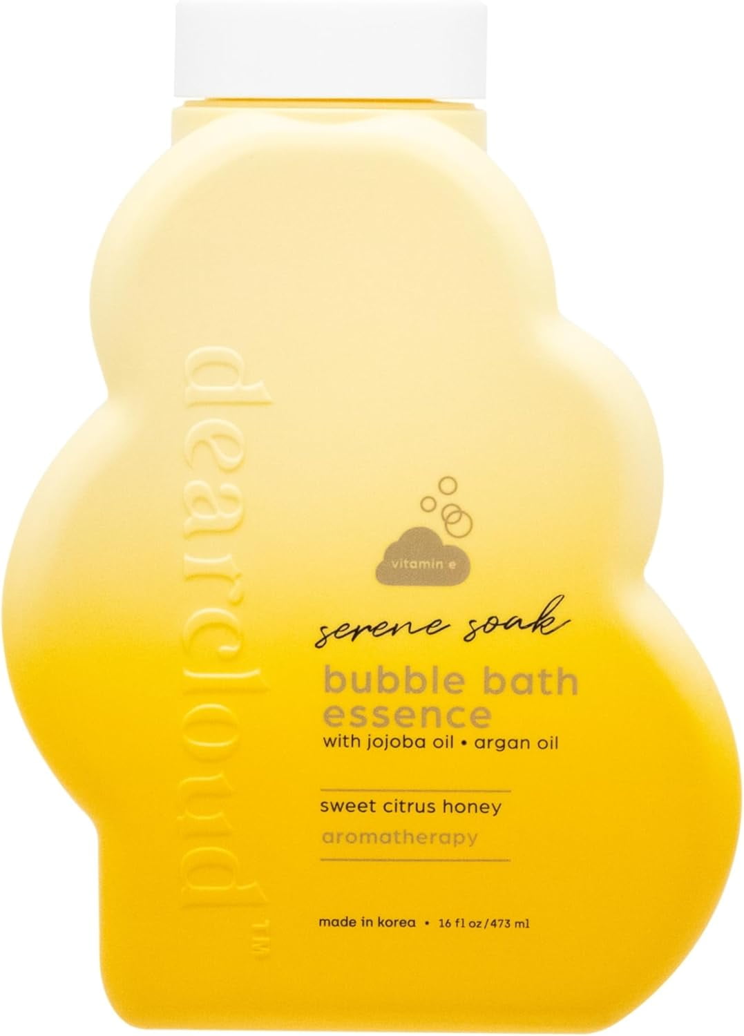 dearcloud Serene Soak Bubble Bath Essence – Sweet Citrus Honey - Bubble Bath with Jojoba Oil, Argan Oil & Vitamin E (16 fl oz)&nbsp;
