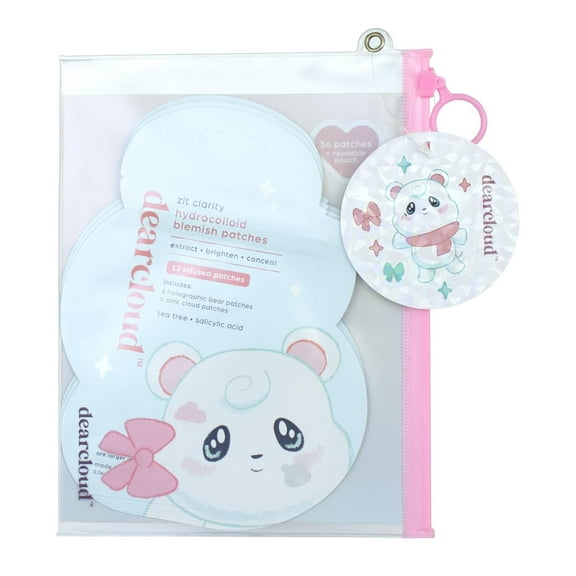 dearcloud Zit Clarity Hydrocolloid Blemish Patches, Pimple Patches for Face, Acne Spot Treatment With Tea Tree & Salicylic Acid (36 Count)