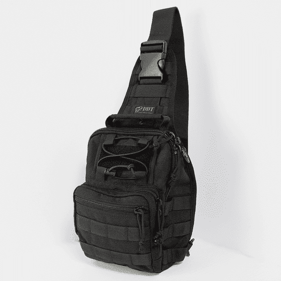 DDT Night Stalker Small EDC Sling Bag w/DDT Logo Patch, Color Black