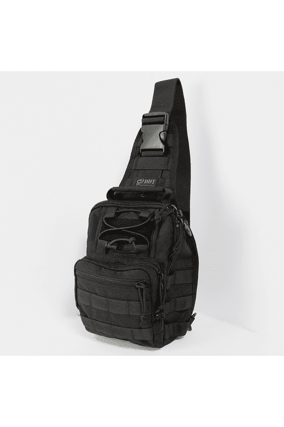 Night Stalker Small EDC Sling Bag w/DDT Logo Patch, Color Black