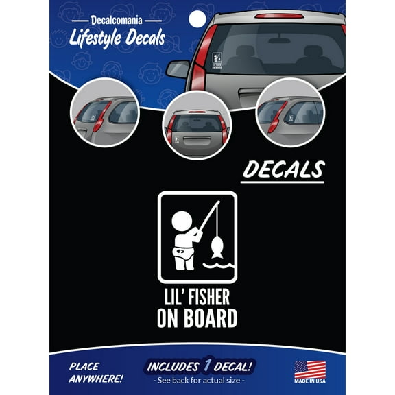 decalcomania 10036 lil fisher on board decal stickers
