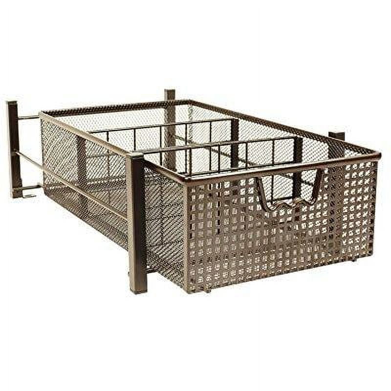 decobros mesh basket organizer, bronze (medium 9.4 x 15.3 x 5