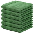 thumbnail image 1 of decorUhome 100% Cotton Waffle Weave Dish Cloths, 6 Pack - 12 x 12 Inches, Super Soft Absorbent Quick Drying Dish Towels, Grass Green, 1 of 7