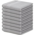 thumbnail image 1 of decorUhome 100% Cotton Waffle Weave Kitchen Towels, 4 Pack - 13 x 28 Inches, Super Soft Absorbent Quick Drying Dish Towels, Light Grey, 1 of 7