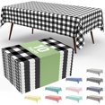 thumbnail image 1 of decorUhome 10Pcs Disposable Tablecloth for Rectangular Table, 54x108 Inch Black and White Checkered Table cover for Party, Birthday, Picnic, 1 of 8