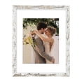 thumbnail image 1 of decorUhome 11x14 Matted to 8x10 Picture Frame, Photo Frame for Gallery Wall or Tabletop Display, Distressed White, 1 of 8