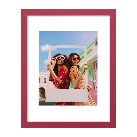 decorUhome 11x14 Matted to 8x10 Picture Frame, Photo Frame for Gallery Wall or Tabletop Display, Red