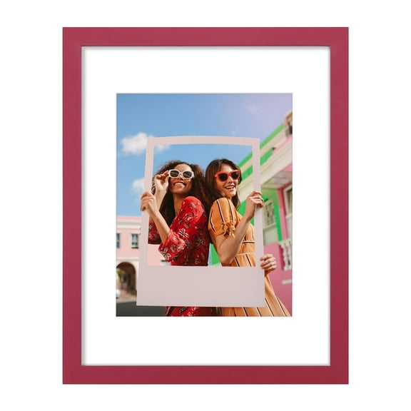 decorUhome 11x14 Matted to 8x10 Picture Frame, Photo Frame for Gallery Wall or Tabletop Display, Red