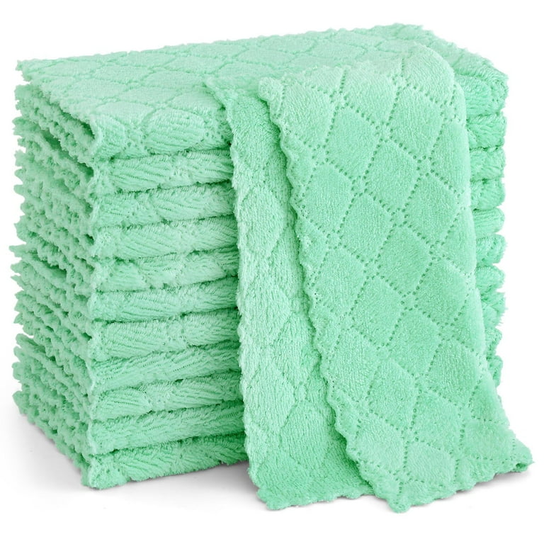 Set of 3 Cotton 10x10 Dishcloths, Sky Blue Set of 3 Cotton 10x10 Dishcloths, Sky Blue