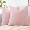 thumbnail image 1 of decorUhome 18x18 Set of 2 Throw Pillow Covers, Decorative Soft Chenille Pillow Covers for Couch, Blush Pink, 1 of 9