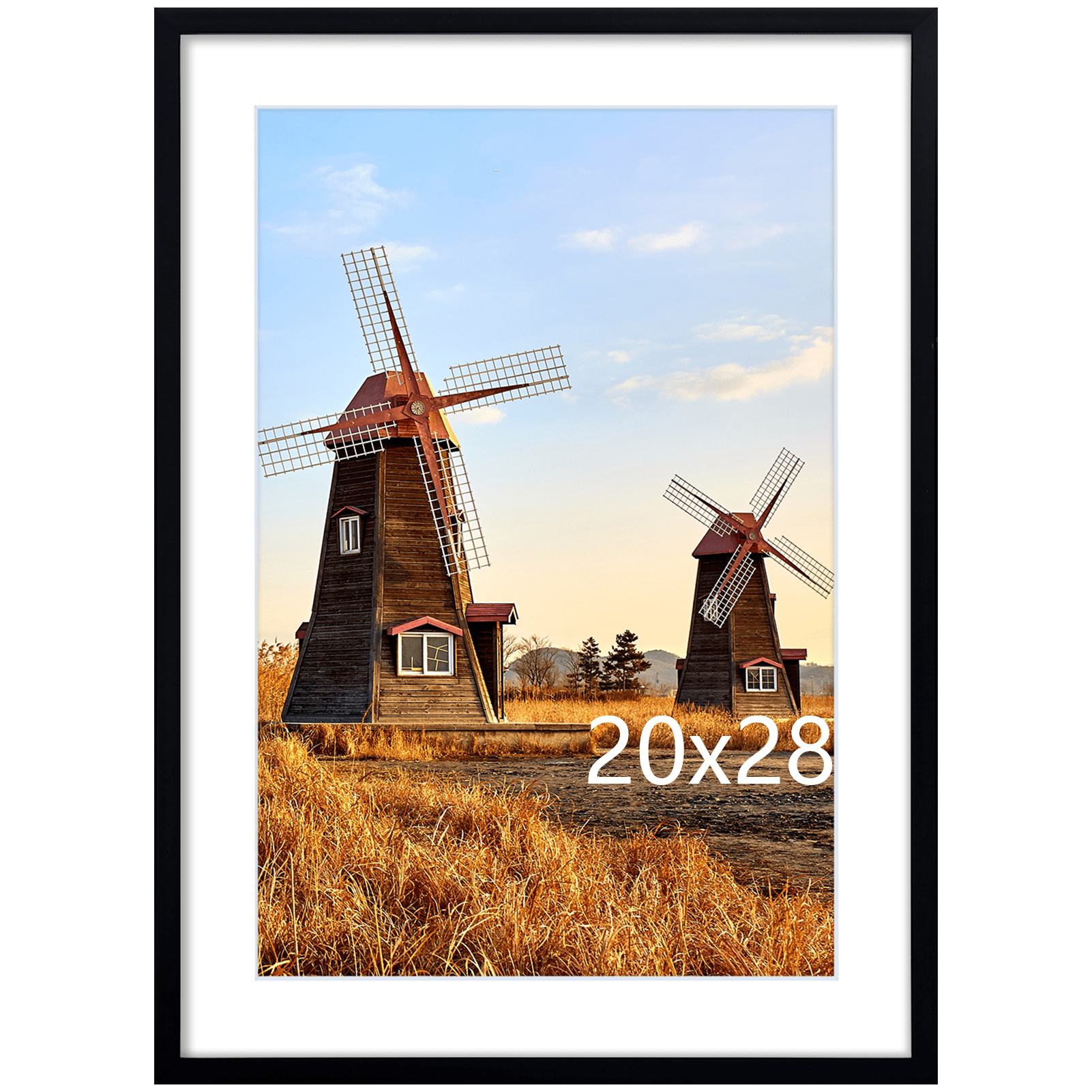 decorUhome 20x28 Picture Frame with Plexiglass - Large Black Poster ...