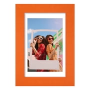 decorUhome 4x6 Matted to 3.5x5 Picture Frame, Photo Frame for Gallery Wall or Tabletop Display, Orange
