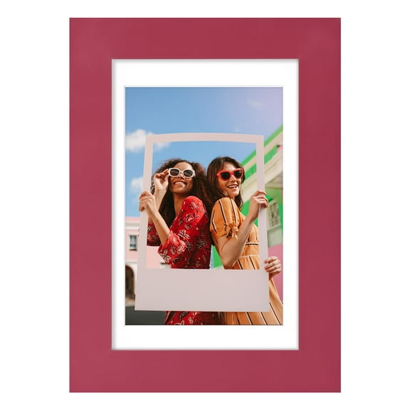 decorUhome 4x6 Matted to 3.5x5 Picture Frame, Photo Frame for Gallery Wall or Tabletop Display, Red