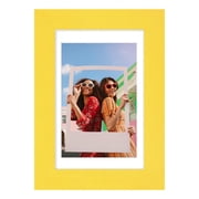 decorUhome 4x6 Matted to 3.5x5 Picture Frame, Photo Frame for Gallery Wall or Tabletop Display, Yellow