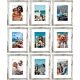 thumbnail image 1 of decorUhome 8x10 Distressed White Picture Frame Set of 9, Display 5x7 Pictures with Mat or 8x10 without Mat, Photo Frames for Wall or Tabletop, 1 of 9