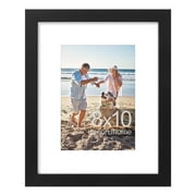 decorUhome 8x10 Matted to 5x7 Gallery Wall Picture Frame, Black Decorative Tabletop Photo Frame, Set of 1