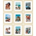 thumbnail image 1 of decorUhome 8x10 Rustic Pink Picture Frame Set of 9, Display 5x7 Pictures with Mat or 8x10 without Mat, Photo Frames for Wall or Tabletop, 1 of 9