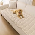 thumbnail image 1 of decorUhome Couch Cover, Washable Non-Slip Sofa Cover for Dogs, Pet Friendly Couch Protector for 3 Cushion Couch Sofa (Apricot, 27.6" x 82.7"), 1 of 7