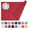 thumbnail image 1 of decorUhome Faux Leather Placemats Set of 6, Waterproof Wipeable Heat Resistant PU Table Mats for Dining, Red, 11.8" x 17", 1 of 11
