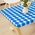 thumbnail image 1 of decorUhome Fitted Tablecloth for Rectangular Tables, Waterproof Elastic Table Cloths, Flannel Backed Vinyl Table Cover for Indoor and Outdoor(30"x72", Blue), 1 of 8