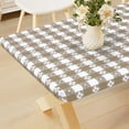 thumbnail image 1 of decorUhome Fitted Tablecloth for Rectangular Tables, Waterproof Elastic Table Cloths, Flannel Backed Vinyl Table Cover for Indoor and Outdoor(30"x72", Khaki), 1 of 8