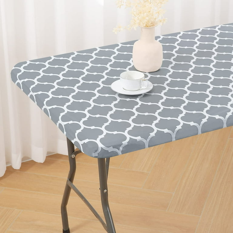 decorUhome Fitted Vinyl Tablecloth Rectangular 30