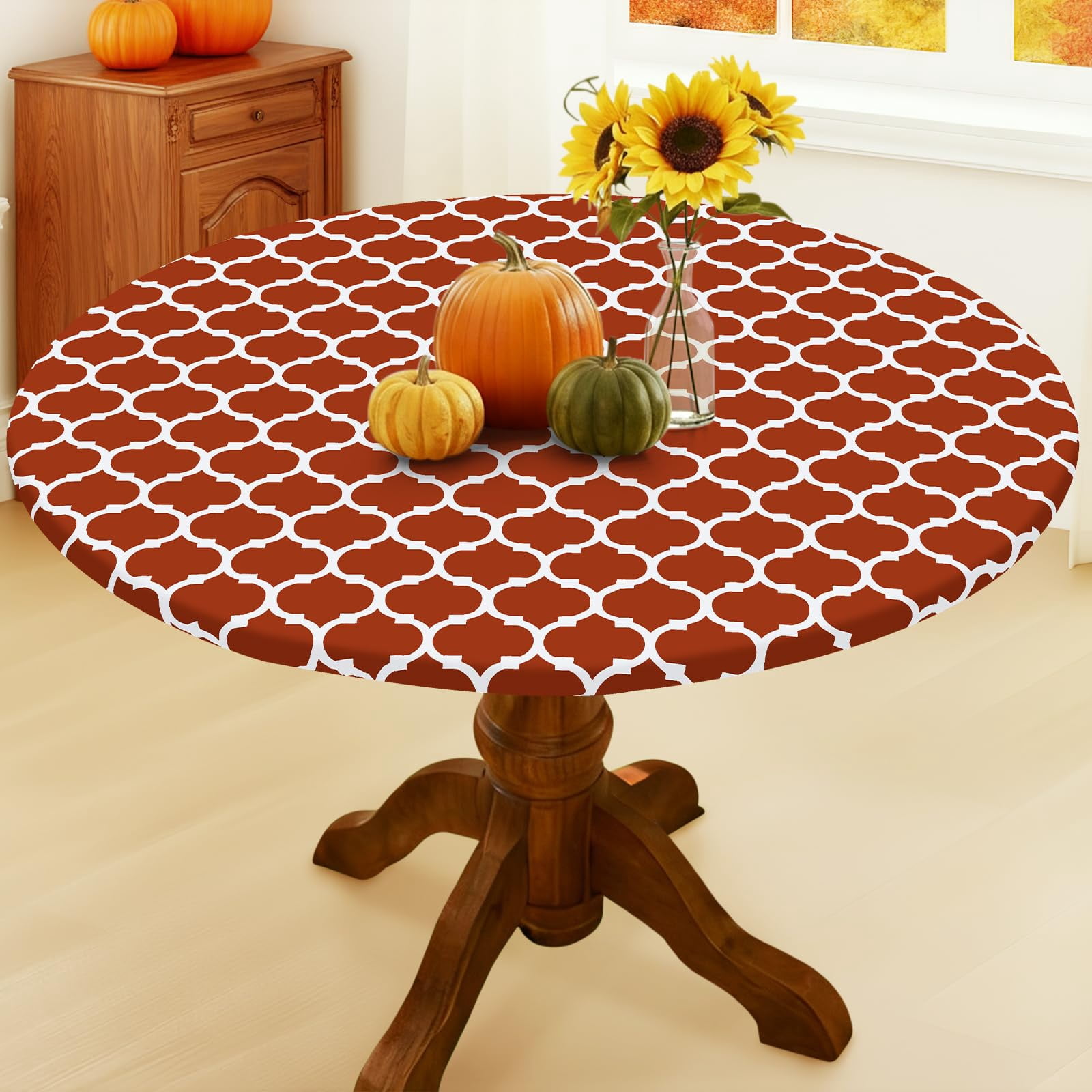 decorUhome Fitted Vinyl Tablecloth Round 43