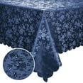 thumbnail image 1 of decorUhome Heavy Duty Vinyl Tablecloth, Waterproof Square Table Cloth, Wipeable Floral Dining Table Cover, Navy Blue, 54" x 54", 1 of 8