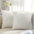 thumbnail image 2 of Luxury Gold Textured Rose Cushion Cover - Ivory Cream Floral 18x18 Inches (45x45 Cm) 2 of 6