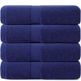 thumbnail image 1 of decorUhome Pack of 4 Bath Towels 27 x 55 Inches, 100% Cotton, Quicker to Dry, Lightweight and Absorbent, Perfect for Bathroom, Navy, 1 of 8