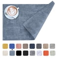 thumbnail image 1 of decorUhome Placemats Set of 6, Heat Resistant PU Faux Leather Table Mats, 11.8" x 17", Blue, 1 of 11