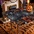 thumbnail image 1 of decorUhome Rectangle Halloween Fitted Tablecloth 6 FT Tables, Washable Picnic Table Cover with Elastic, Washable Reusable Table Cloth for Party, Dining (Spider Skeleton, 30"x72"), 1 of 9