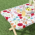 thumbnail image 1 of decorUhome Rectangle Waterproof Fitted Tablecloth for 30"x 72" Tables, Elastic Plastic Flannel Backed Table Cover for Dinner, Outdoor, Picnic, Flowers, 1 of 8