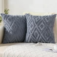 thumbnail image 1 of decorUhome Set of 2 Decorative Throw Pillow Covers 24X24, Soft Pillow Covers for Couch, Blue Grey, 1 of 8