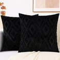 thumbnail image 1 of decorUhome Set of 2 Decorative Throw Pillow Covers 26X26, Soft Pillow Covers for Couch, Black, 1 of 8