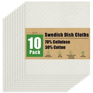 MoLKENE Swedish Dish Cloths - 10 Pack Reusable Kitchen Dishcloths - Ultra  Absorbent Dish Towels for Washing Dishes - Cellulose Sponge Cloth Cleaning
